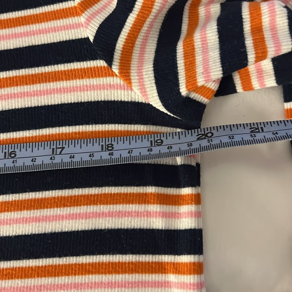 LOFT Boatneck Pink,orange and navy stripe - size XL - Picture 4 of 6